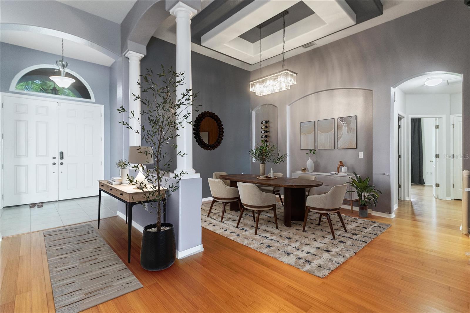 staged dining room