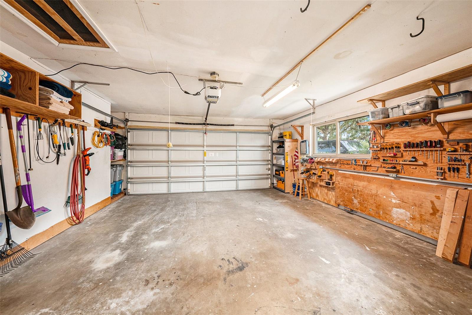 Garage with Work Bench