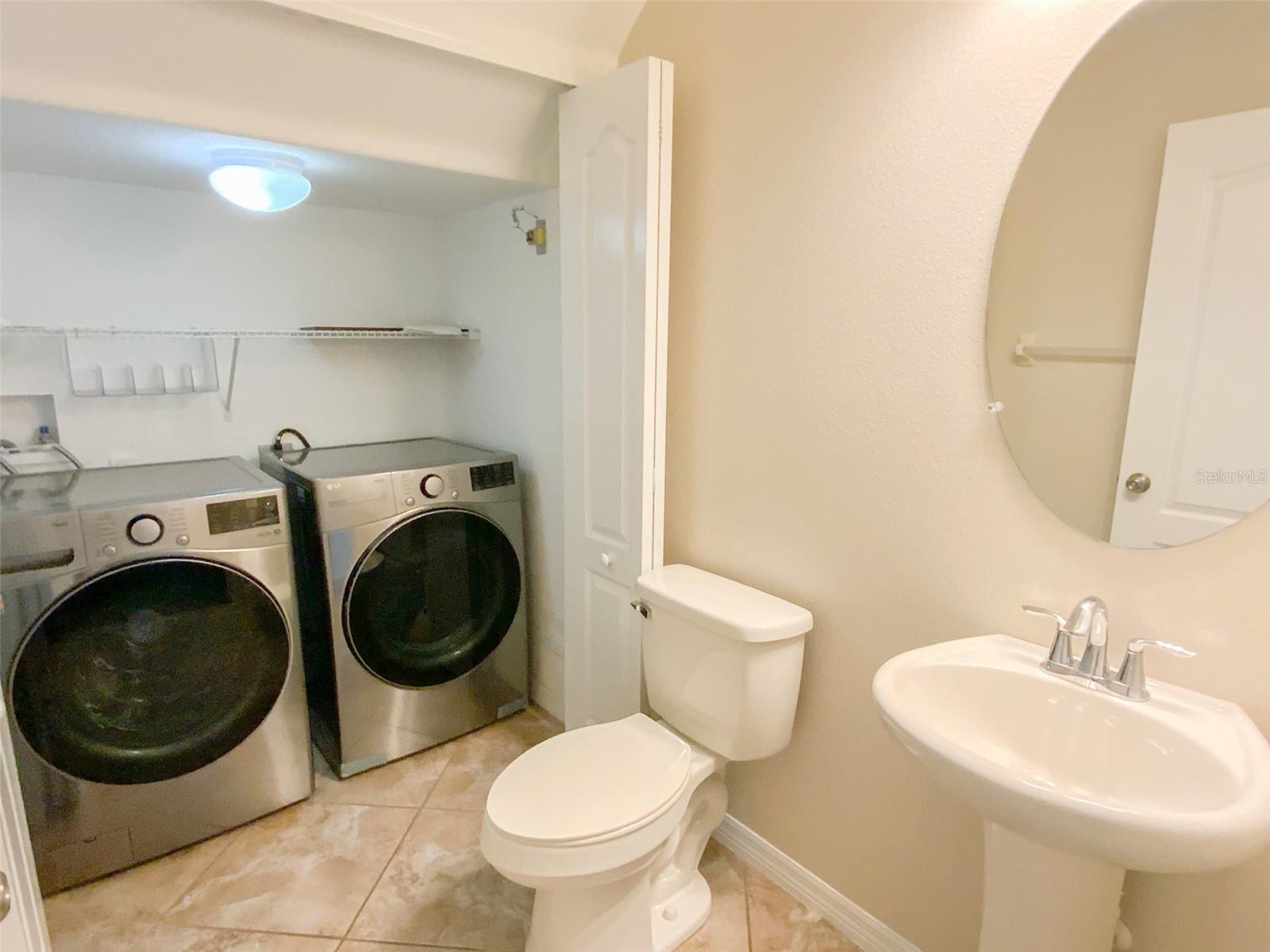 Guest Half bath/Laundry