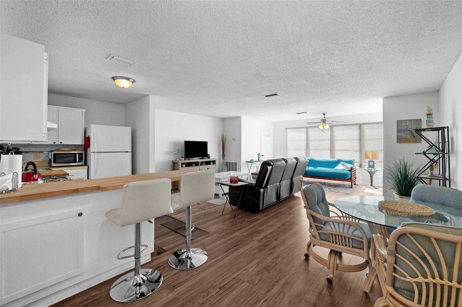 Open plan with lots of natural light