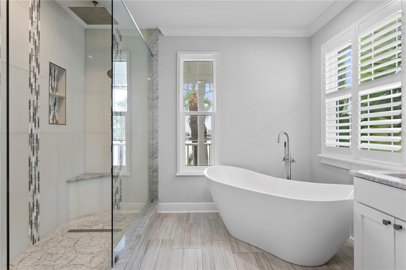 Gorgeous elongated deep soaking tub