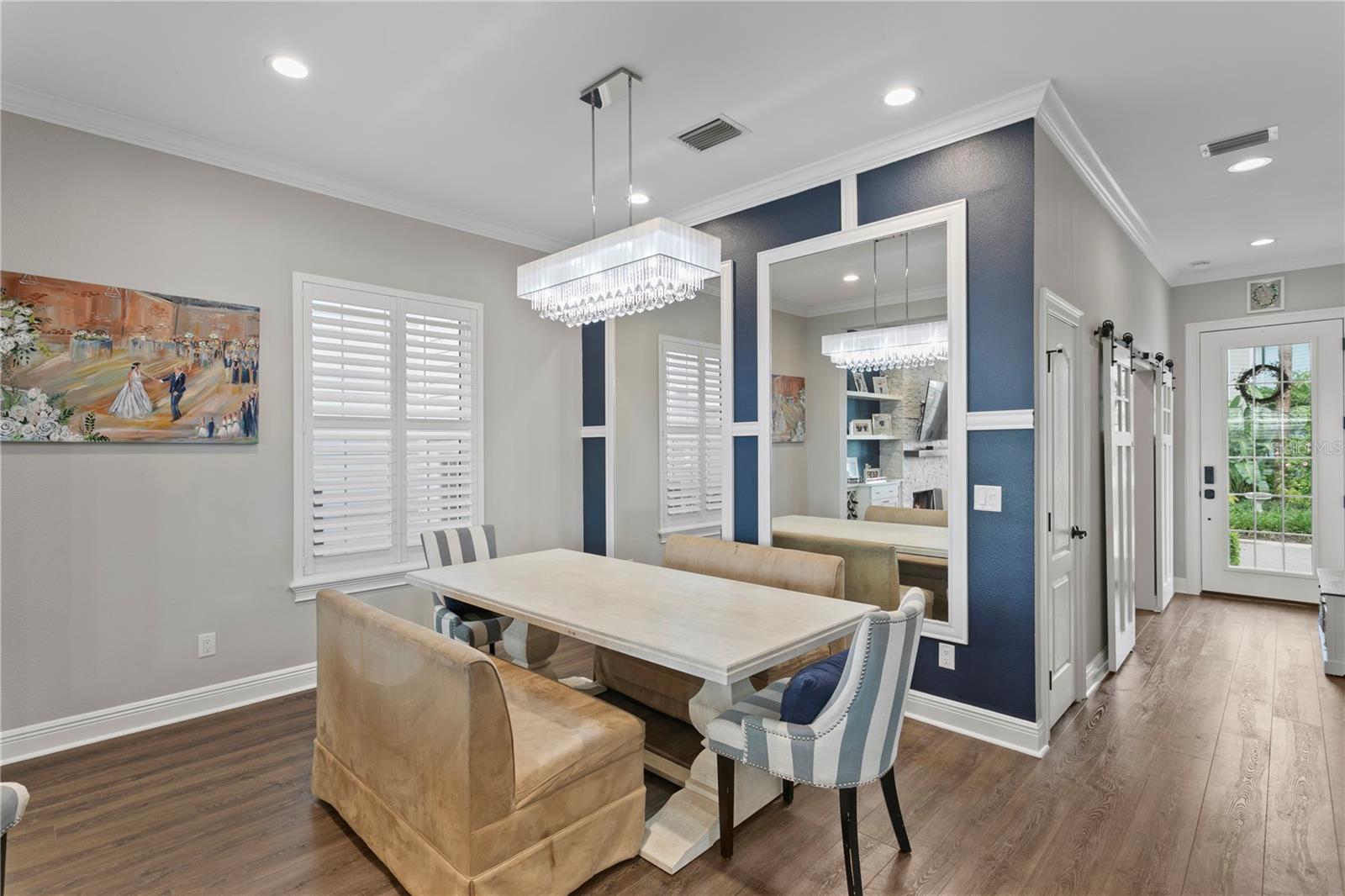 Open Concept Dining Room where everyone can enjoy the views to the water