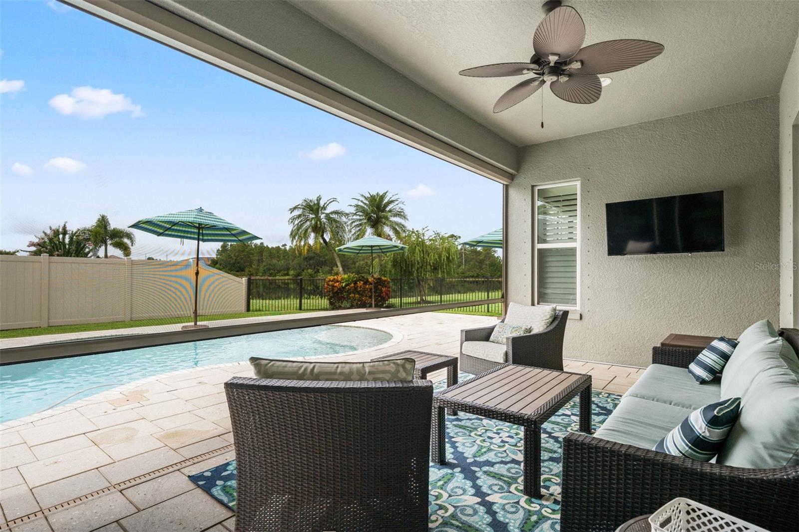 Covered Patio with Automatic Screen