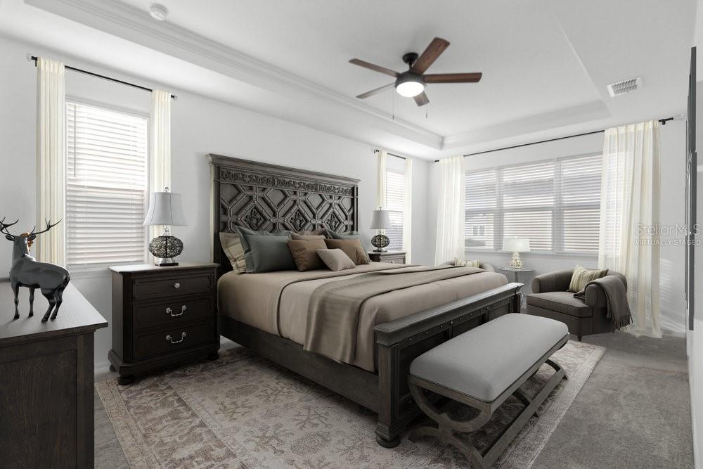 Primary Bedroom (Virtually Staged)