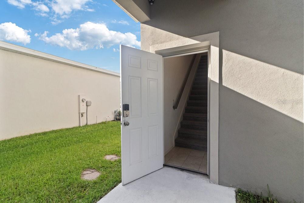 Private entry to flex space and garage