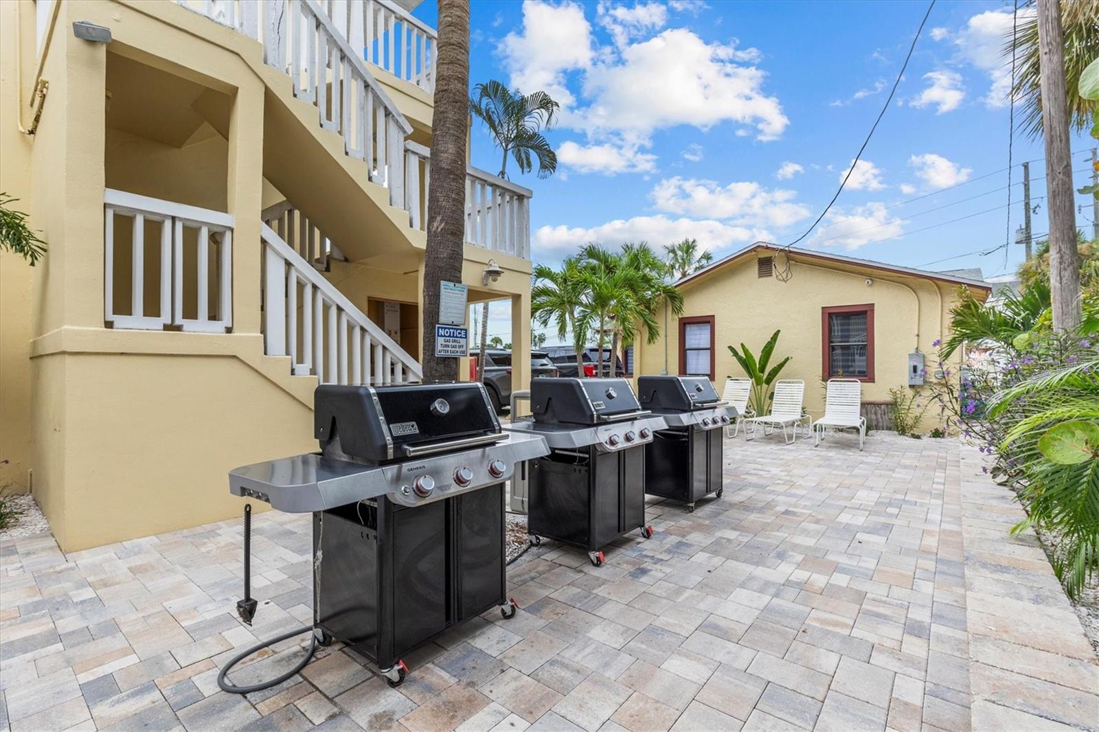 Barbeque area is next to your parking space