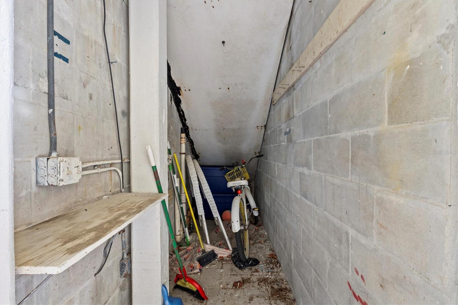 Your own private storage closet for bikes and surfboards.