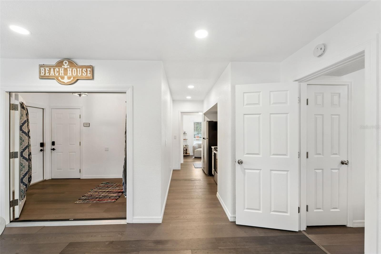 Exterior french doors with lock for private entrance or future 2nd bedroom if stairs added to 2nd story Lanai.