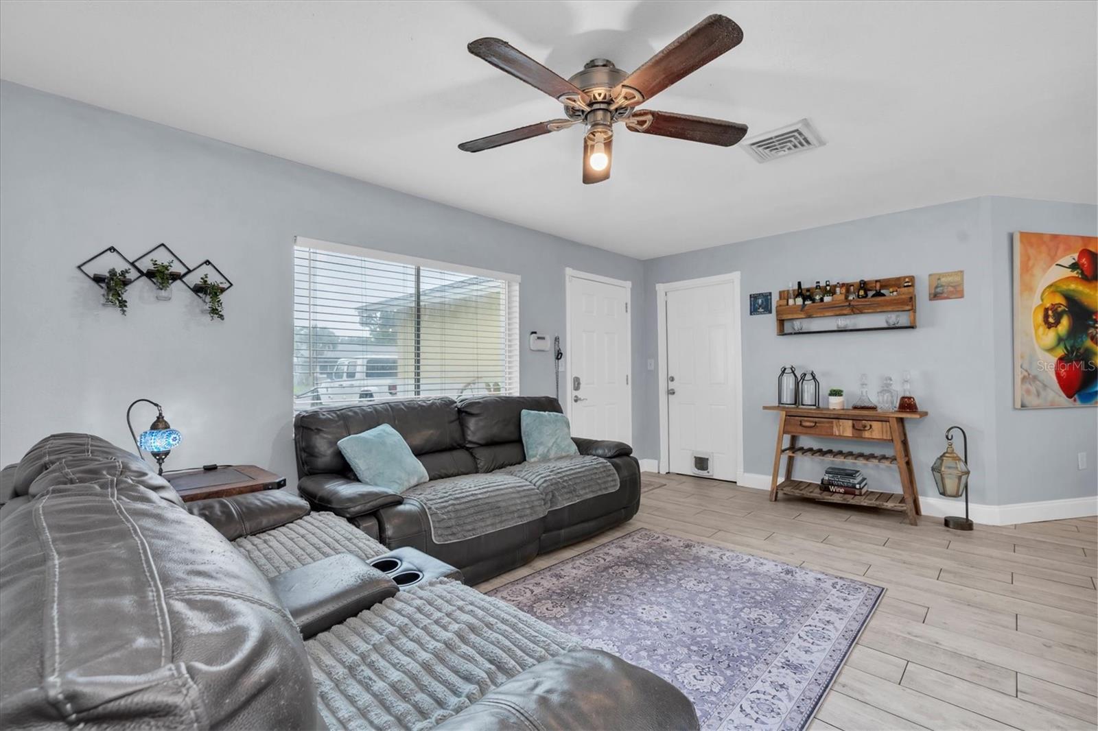 Open living with a split bedroom floor plan.