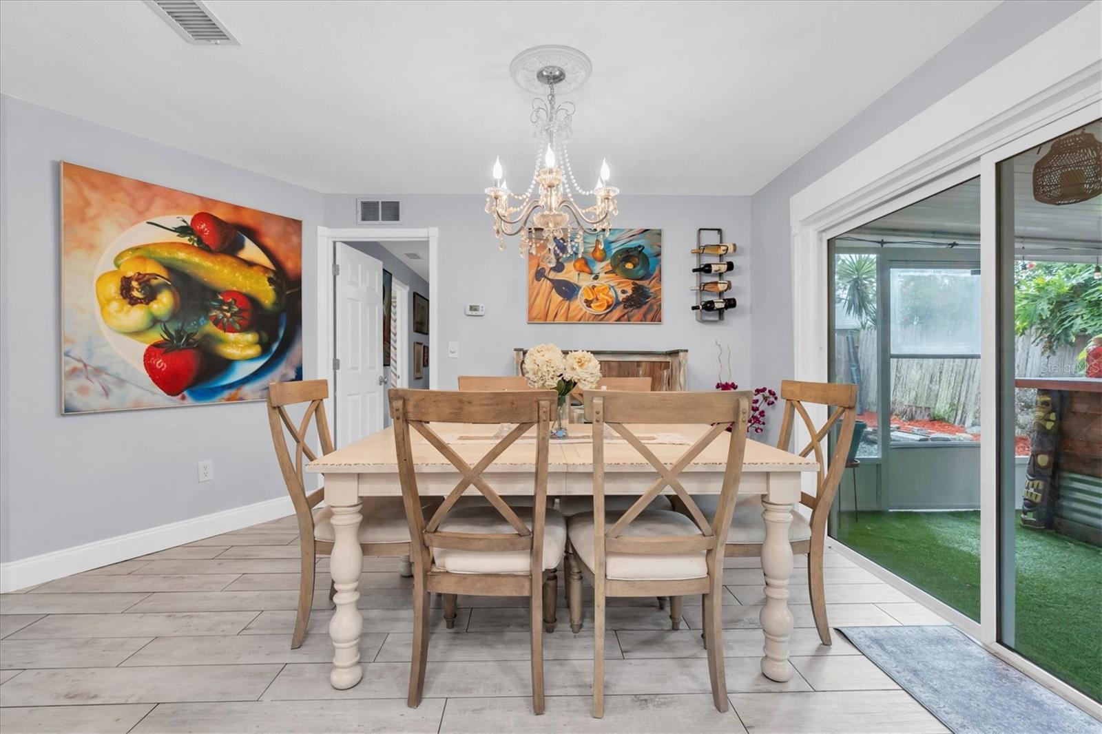 The dining room is an extension of the kitchen and the space is versatile - easy options for your lifestyle.