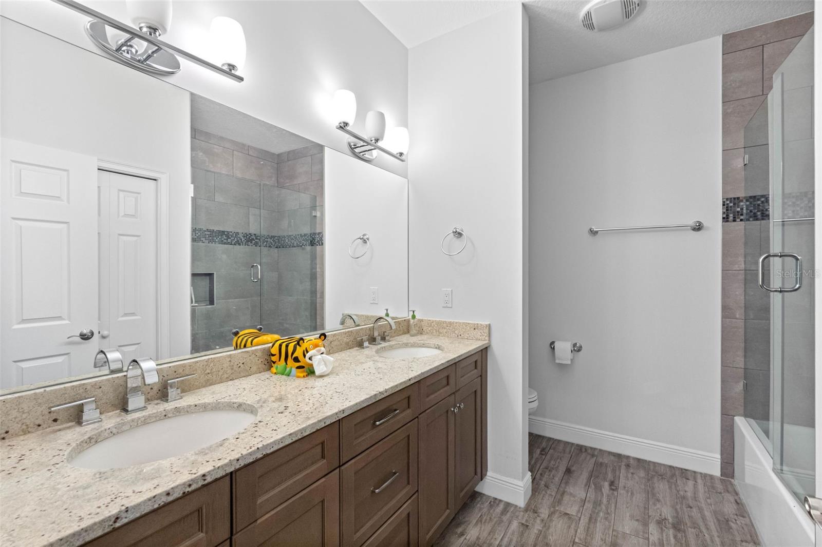 Primary bathroom with double vanity