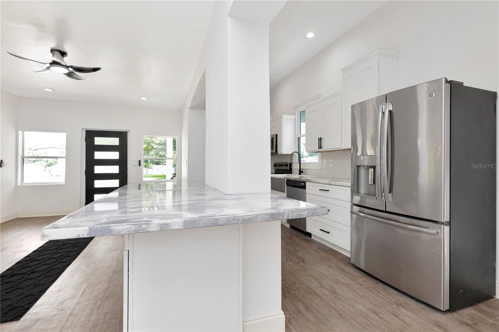 Kitchen open to livingroom