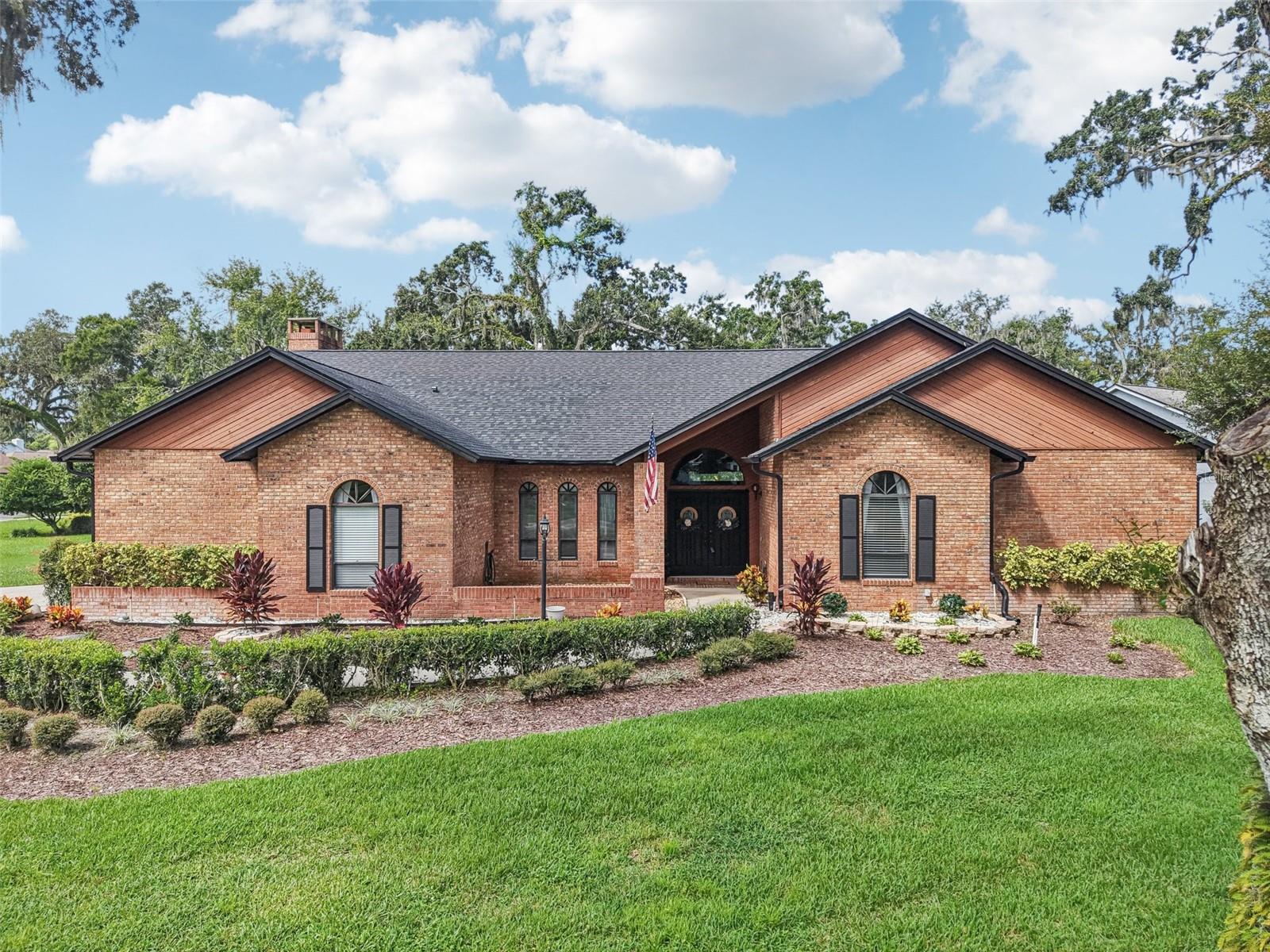 Front home on large corner lot