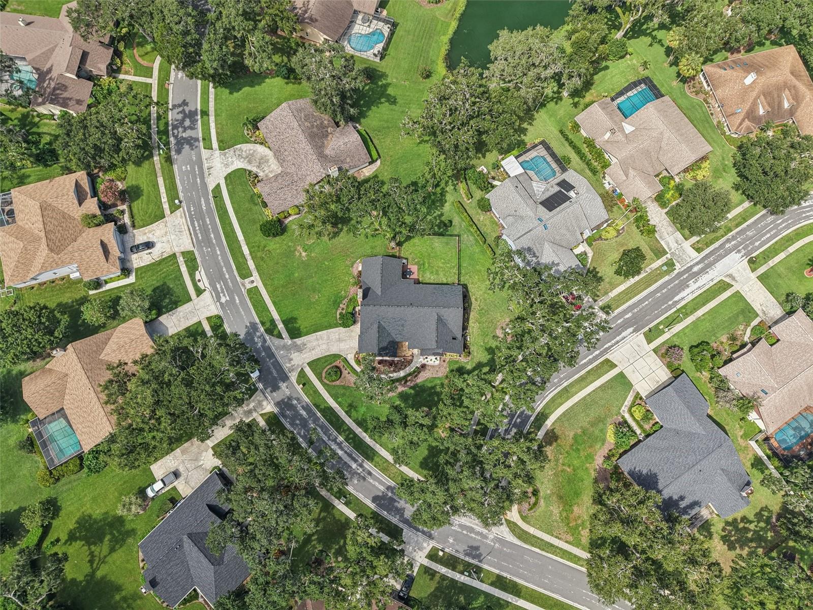 Ariel view of home and subdivision