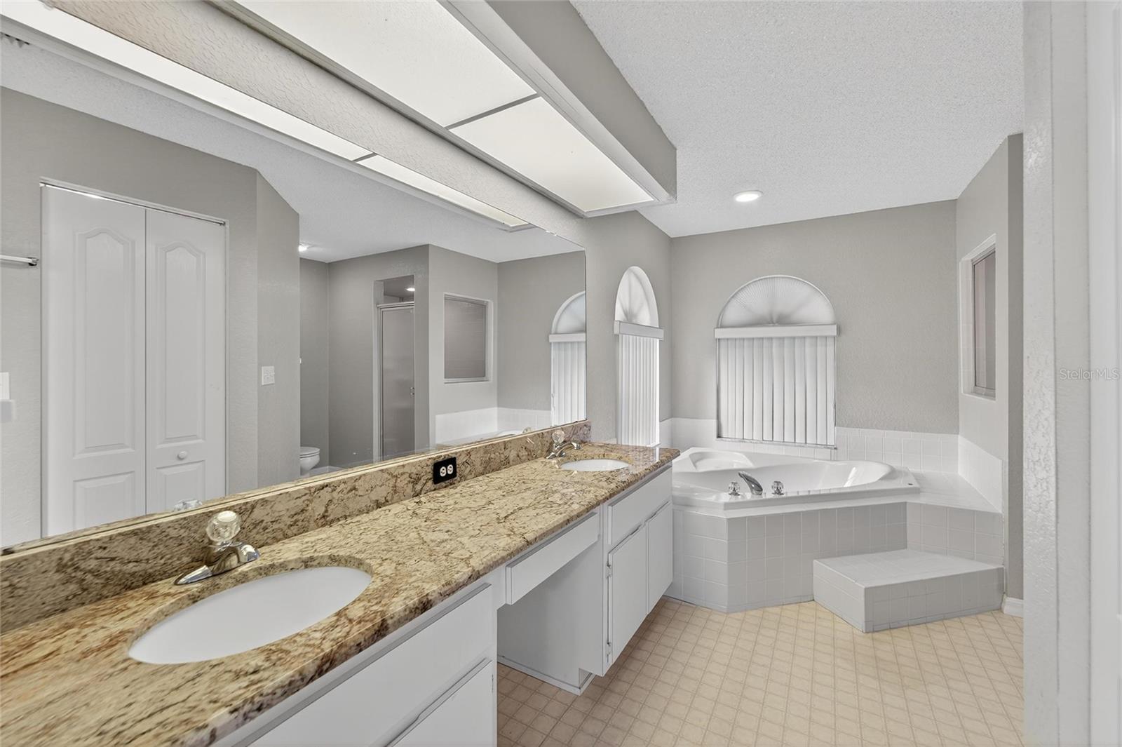 HUGE Master Bathroom with Double Vanity, Soaking Tub & Separate Shower!