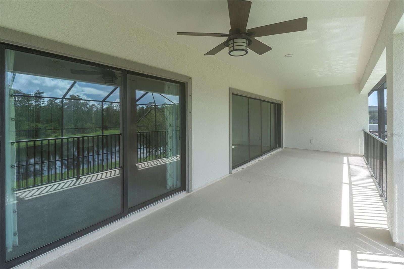 EXTENDED BALCONY OVERLOOKING CONSERVATION & POND