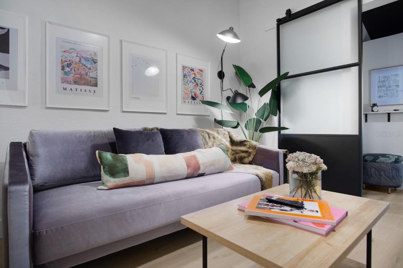 Furnished Unit #1 Stylish Living Room