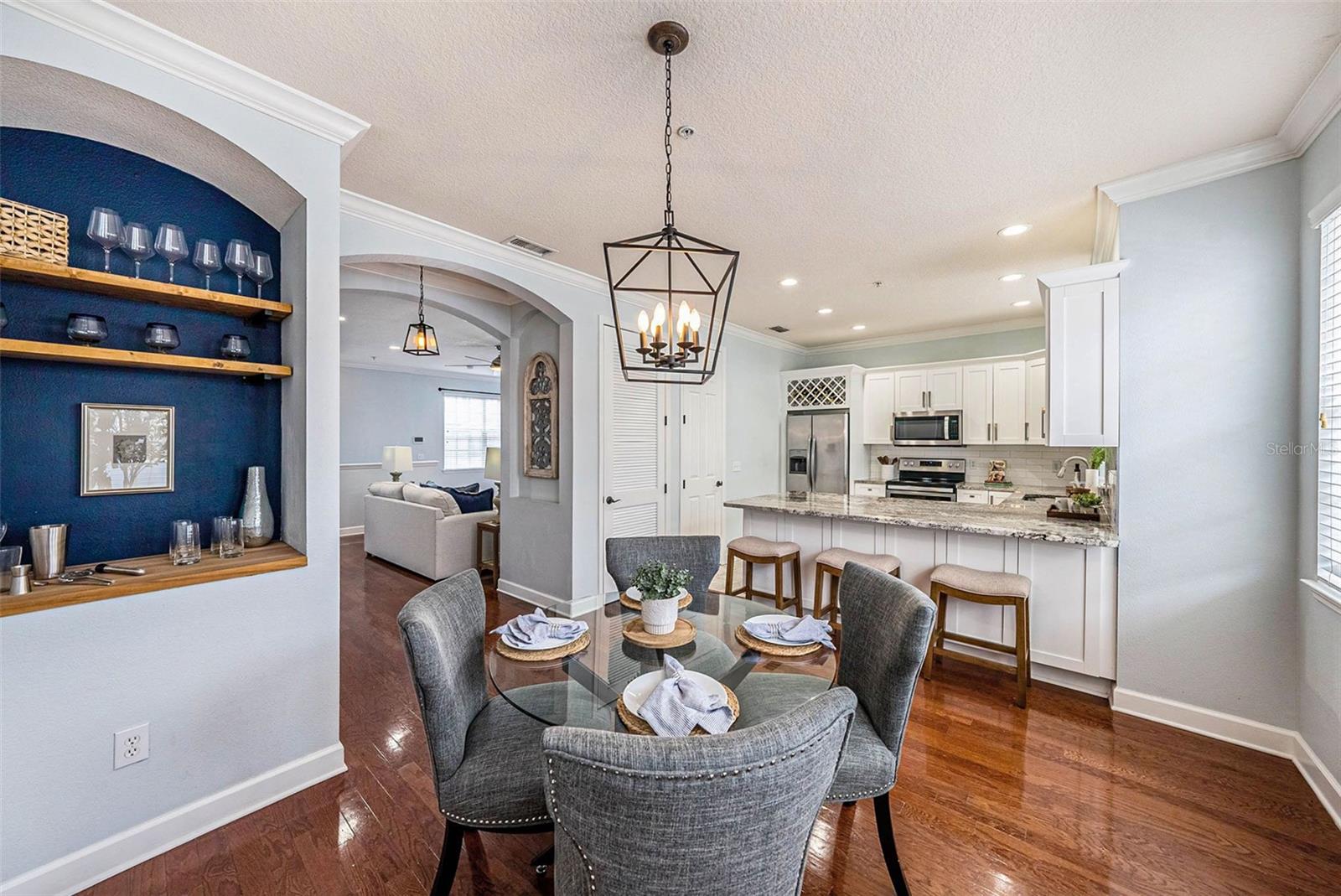 Dining room and kitchen