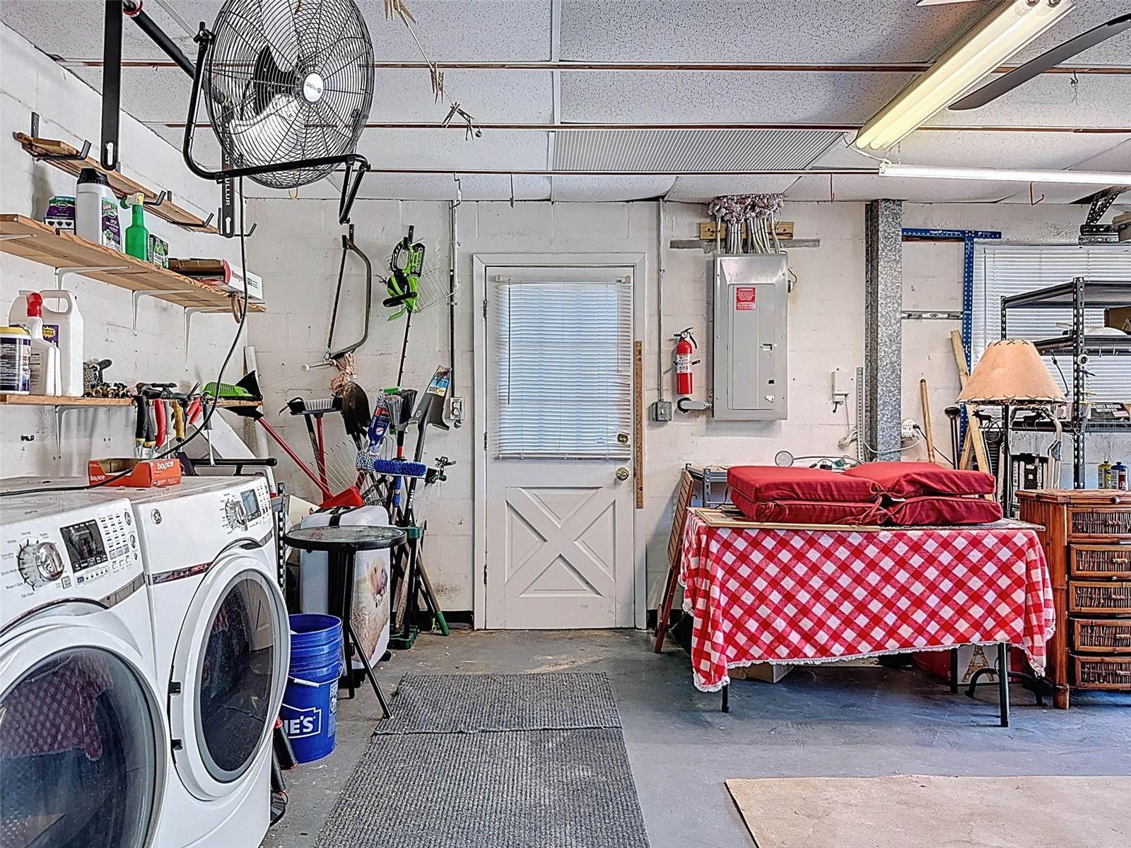 LOCATED IN THE GARAGEWASHER/DRYER