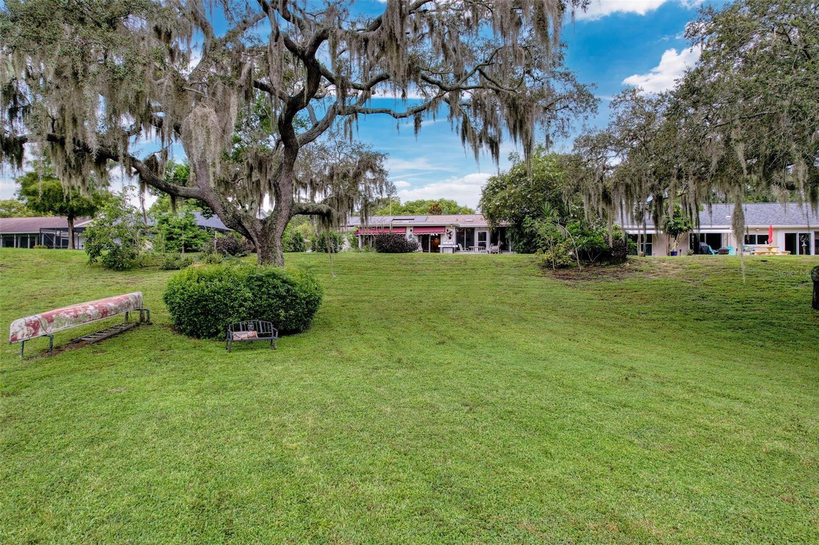 The yard and landscaping is beautiful