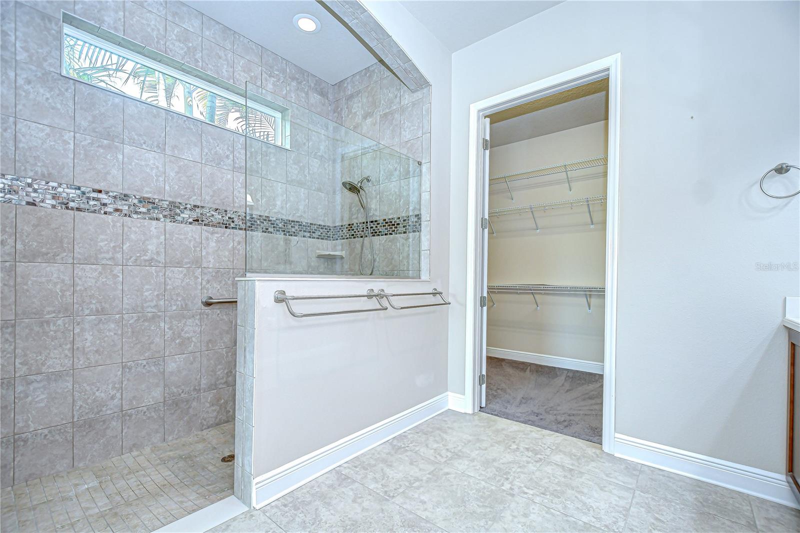 Spa-Inspired Bathroom with Large Walk-In Shower