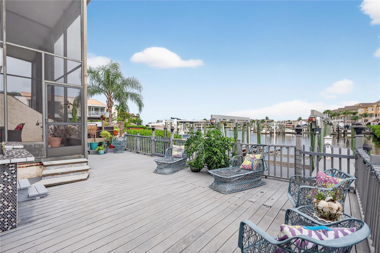 Huge patio for parties and watching sunsets.
