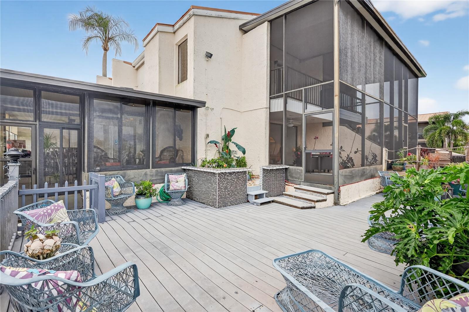 Fabulous patio adjoins the boat lift.