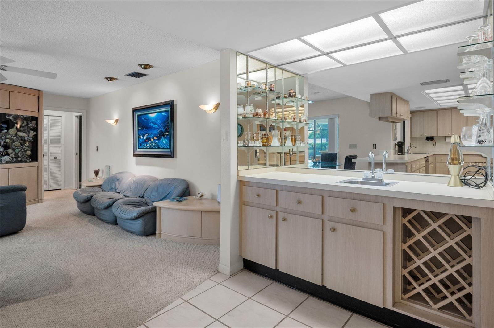 Wet Bar in Kitchen
