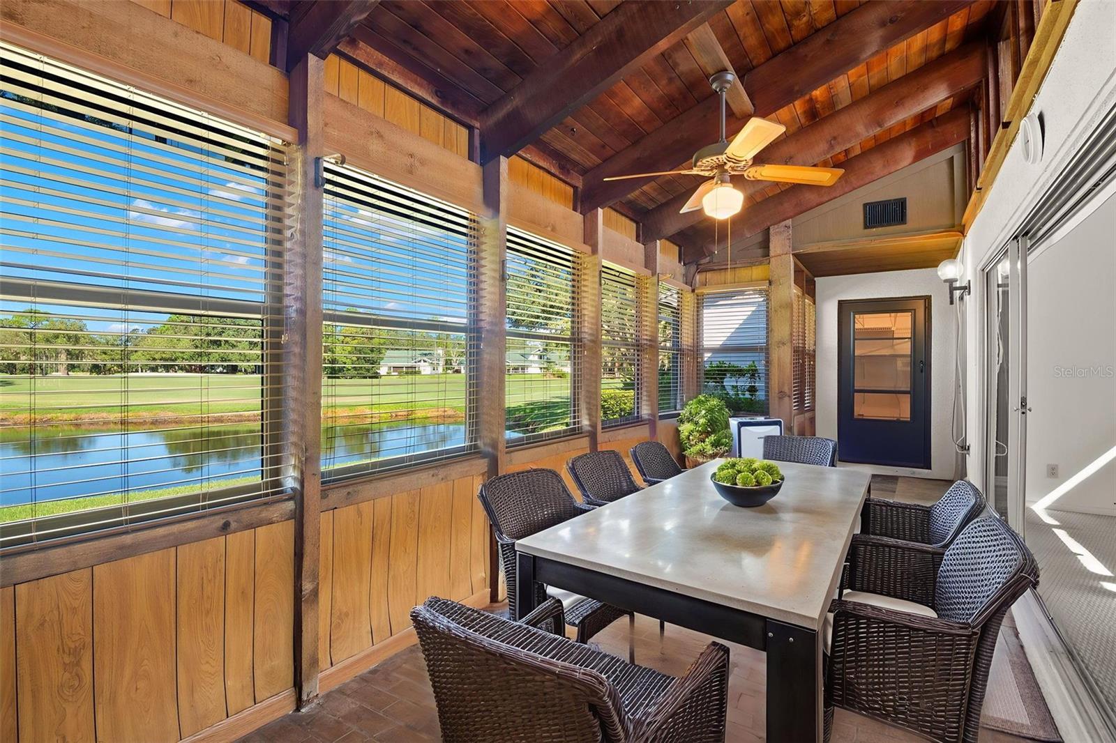 enclosed lanai staged