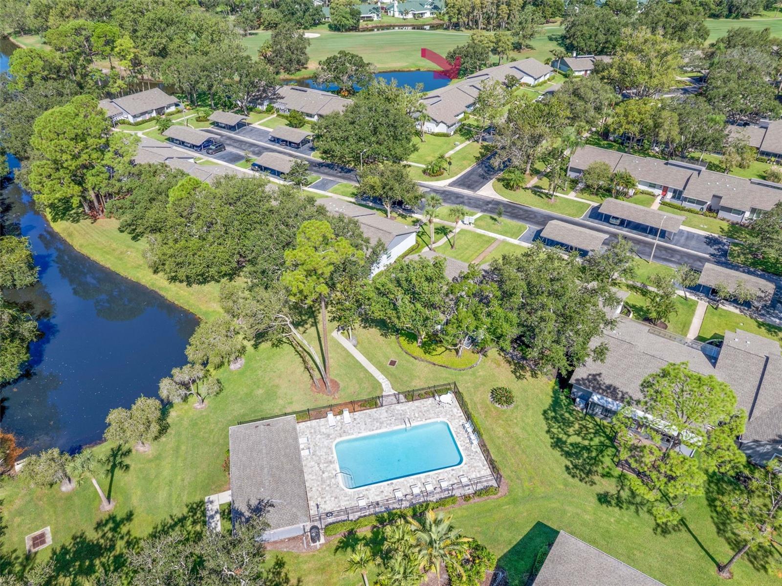 view of pool location