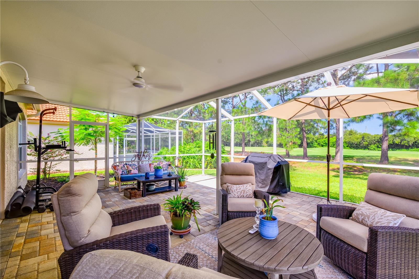covered, outdoor entertainment space!