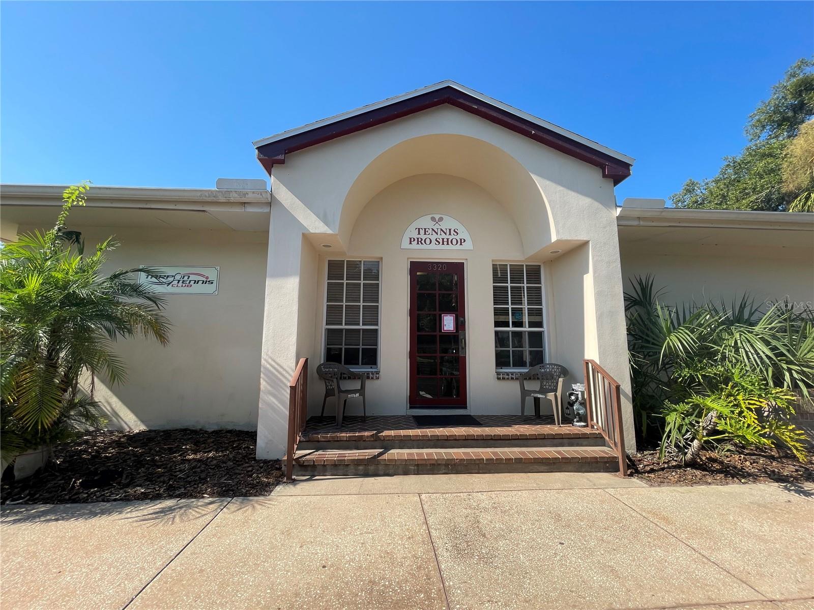 front of community clubhouse