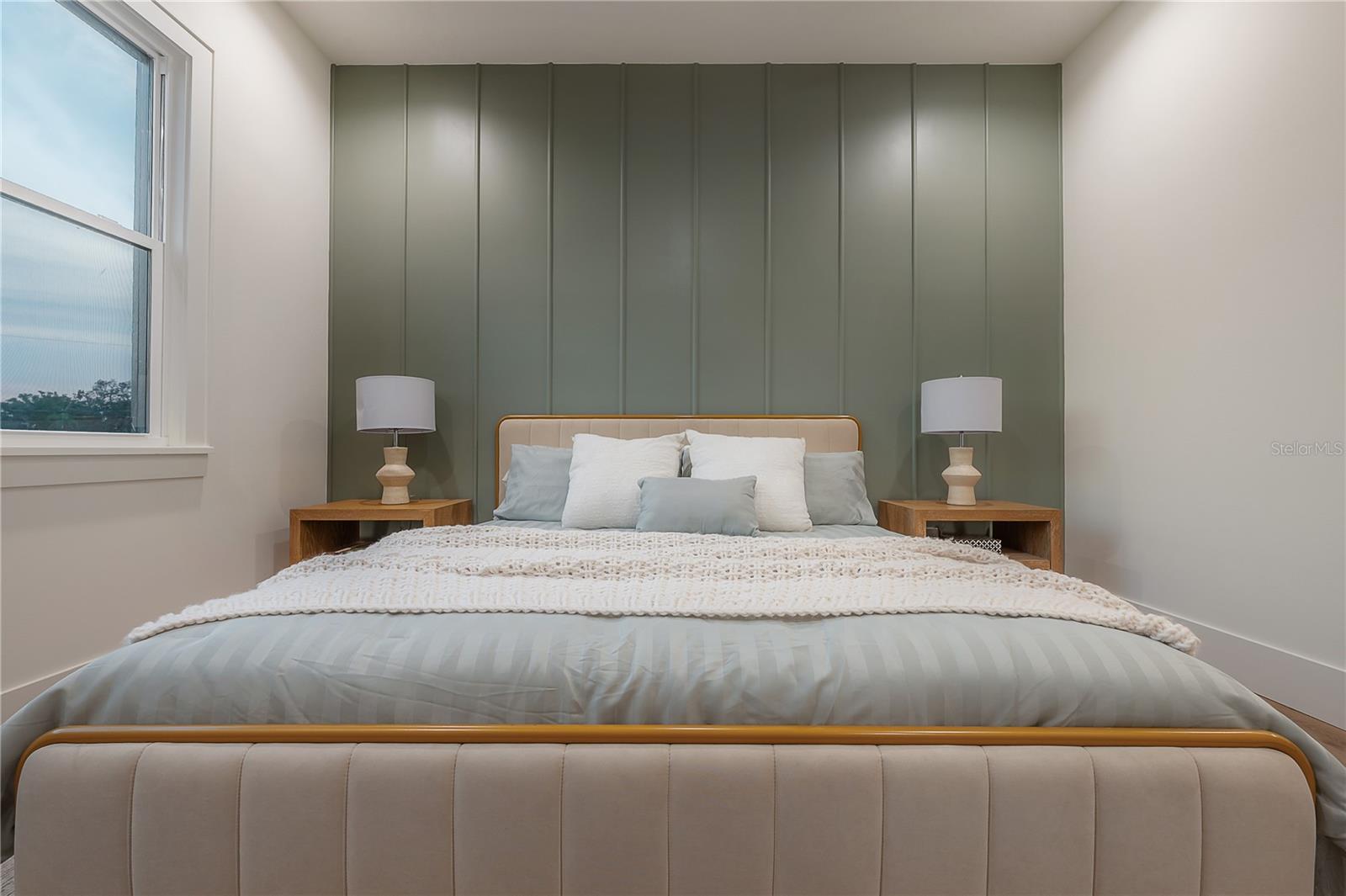 upstairs primary bedroom with dual closets