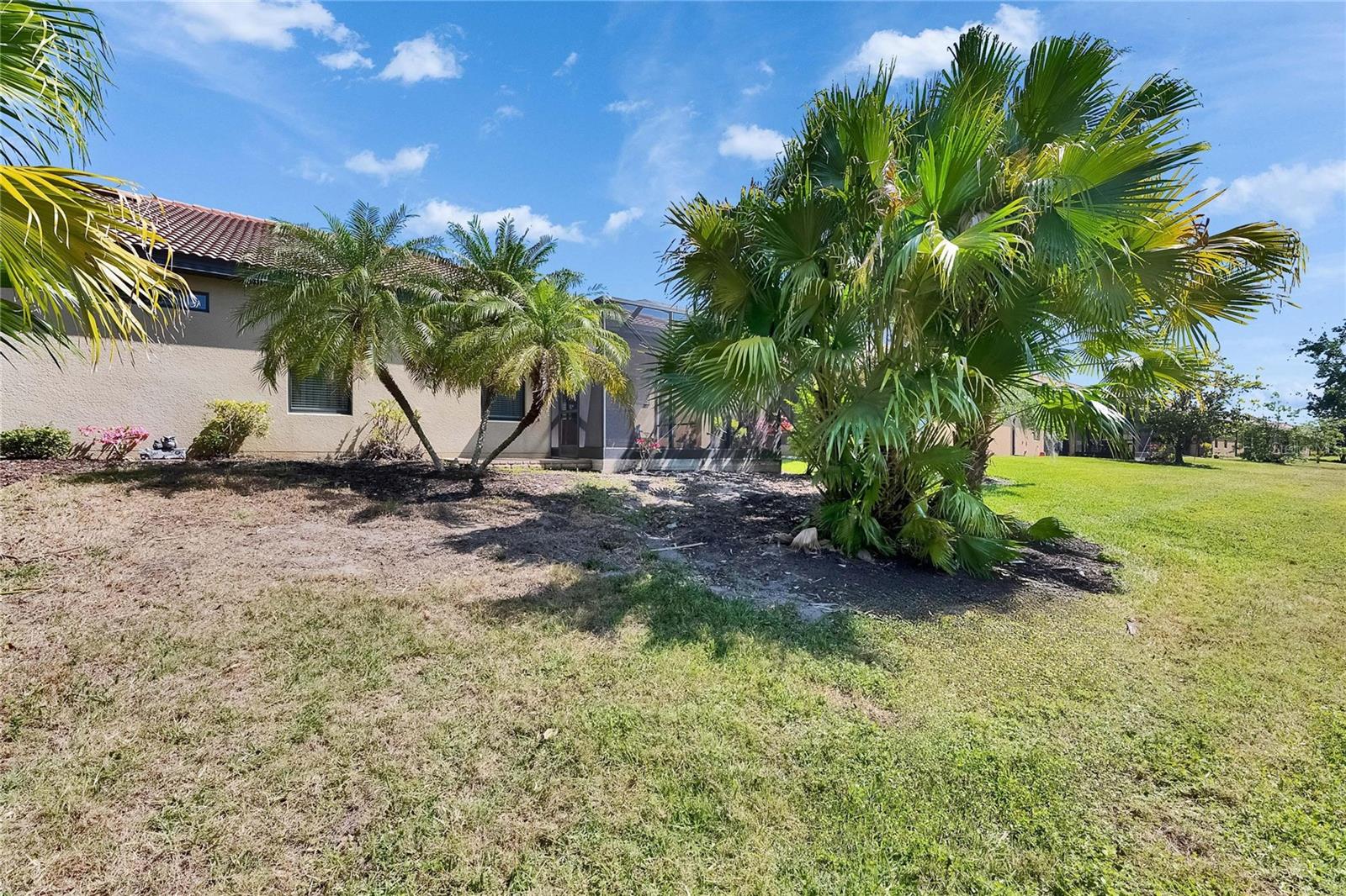 View from rear of villa