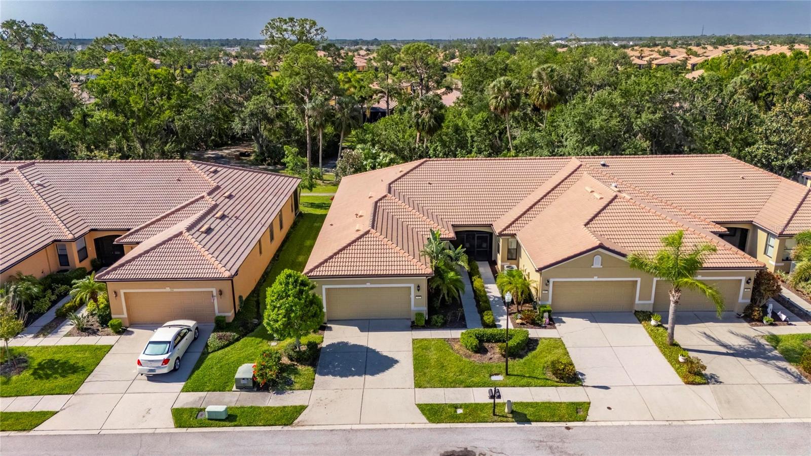 Aerial view of rfront  of property