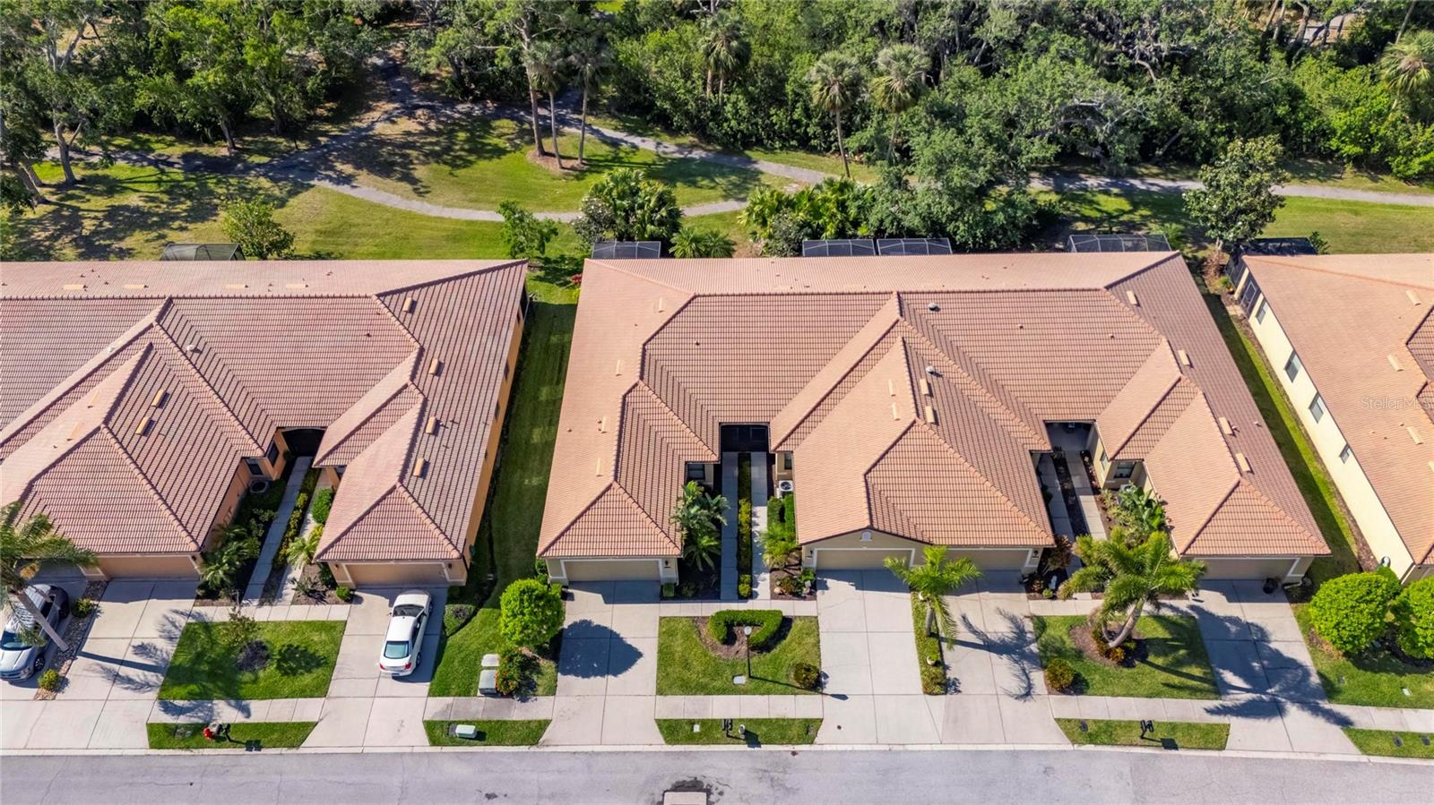 Aerial view of rfront  of property