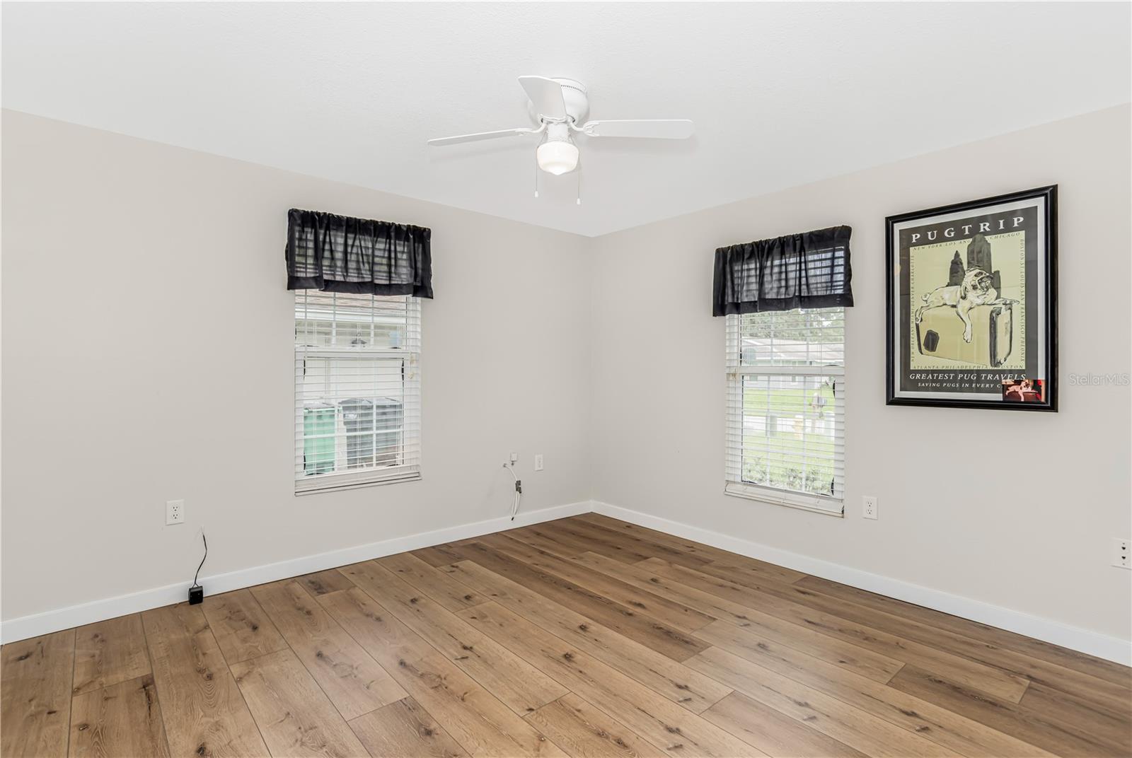 Bedroom #2 with Ceiling Fan