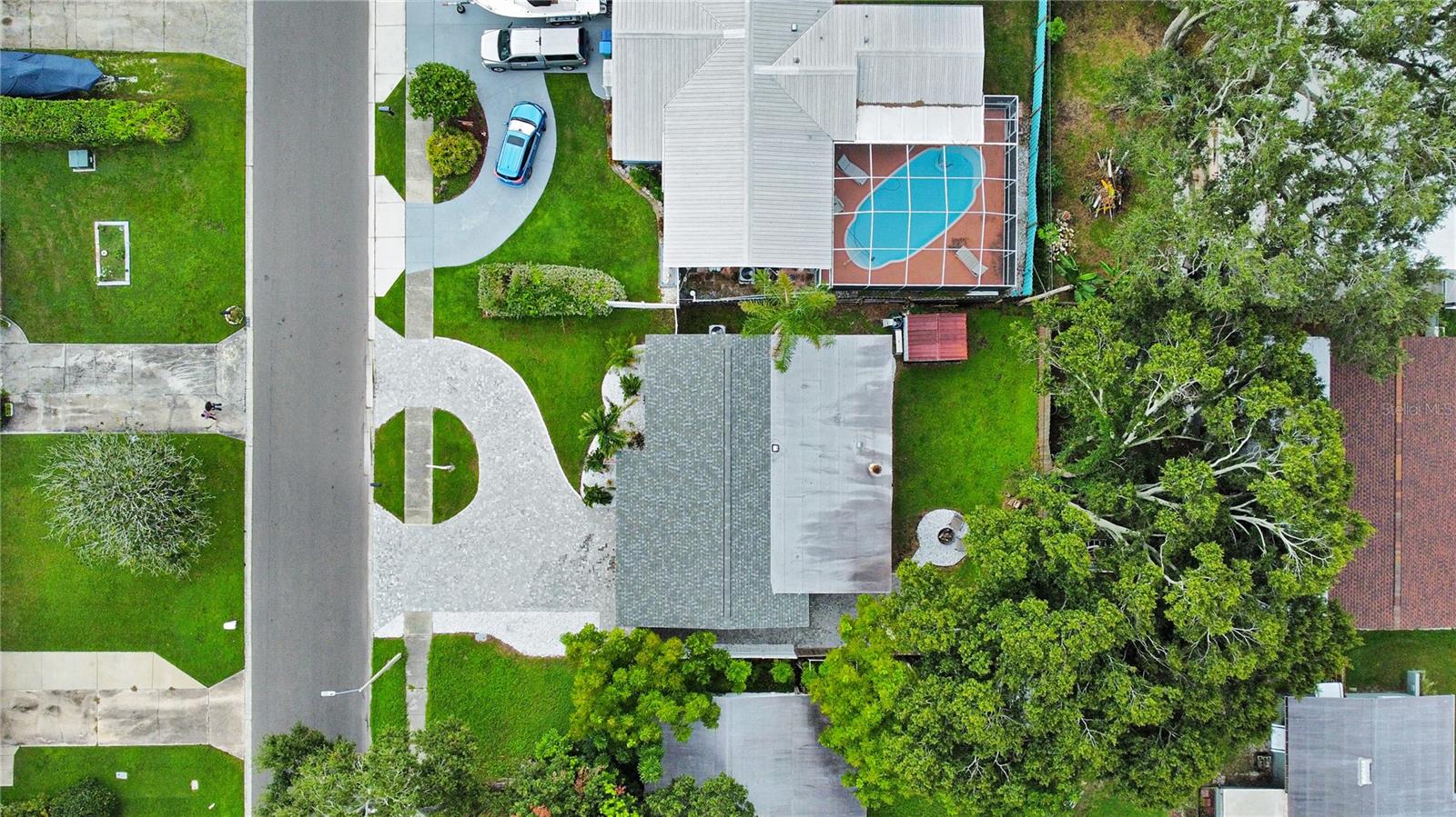 AERIAL VIEW; PLENTY OF ROOM FOR A POOL