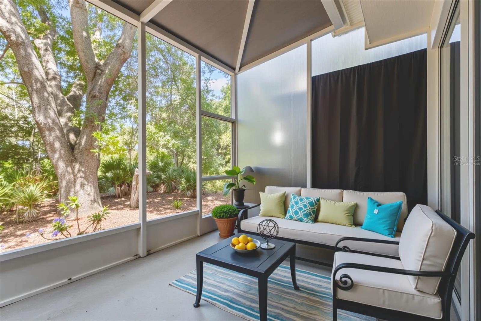 Virtually Staged Private Patio Area