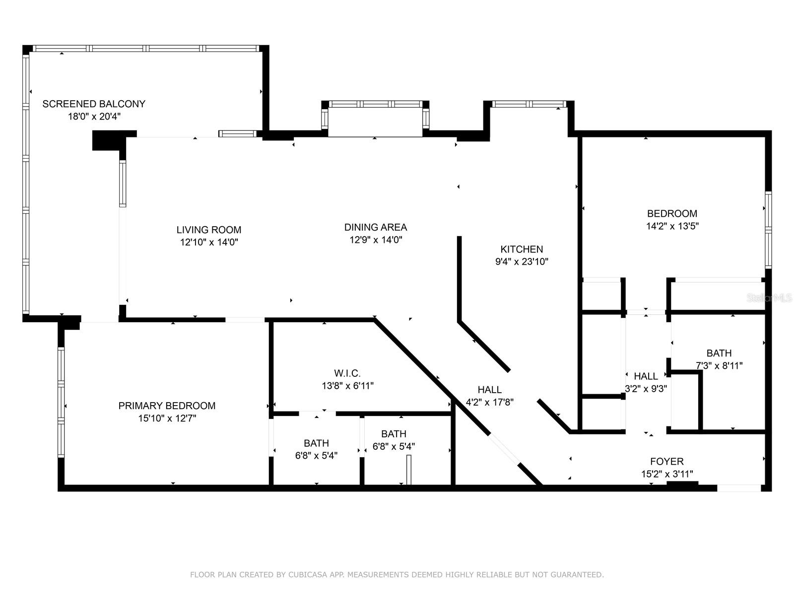 Split Floor plan - Bedrooms are on opposite sides of condo