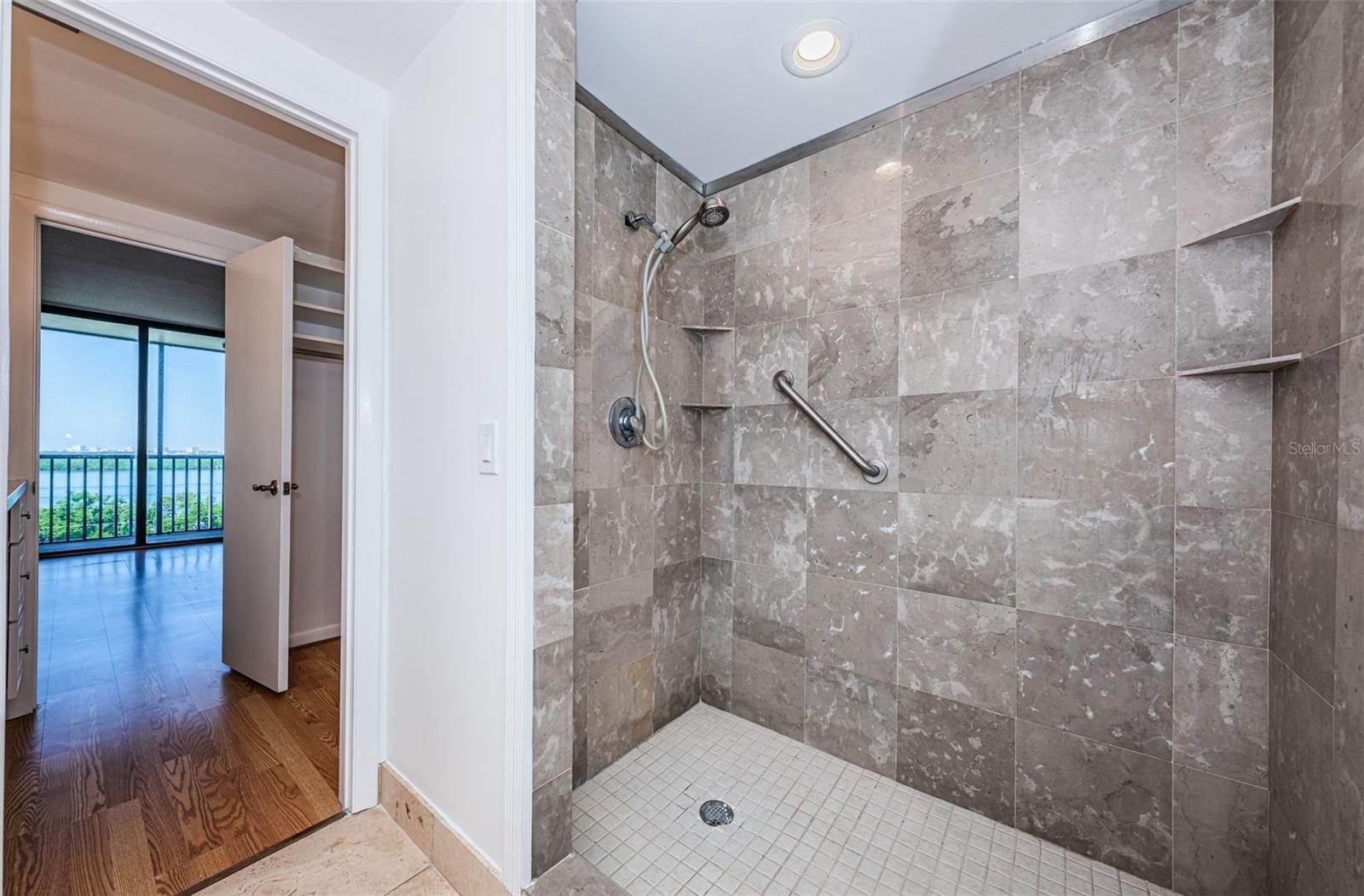 Primary bathroom with walk-in shower