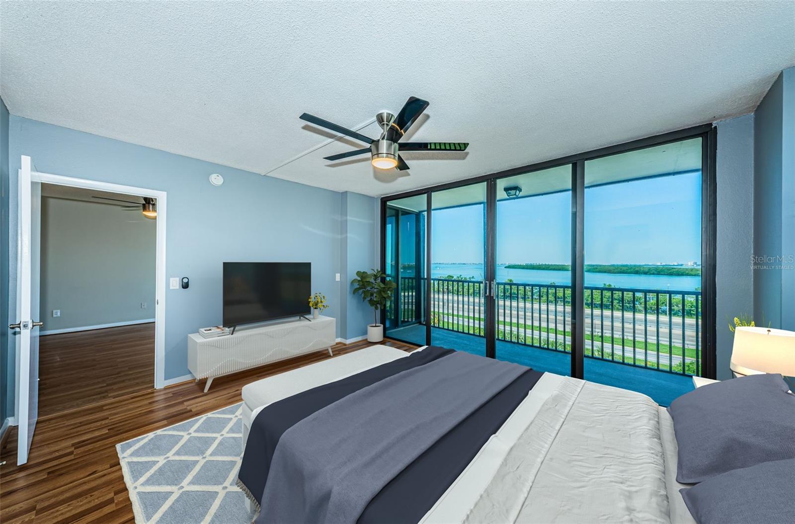 Virtually staged second bedroom