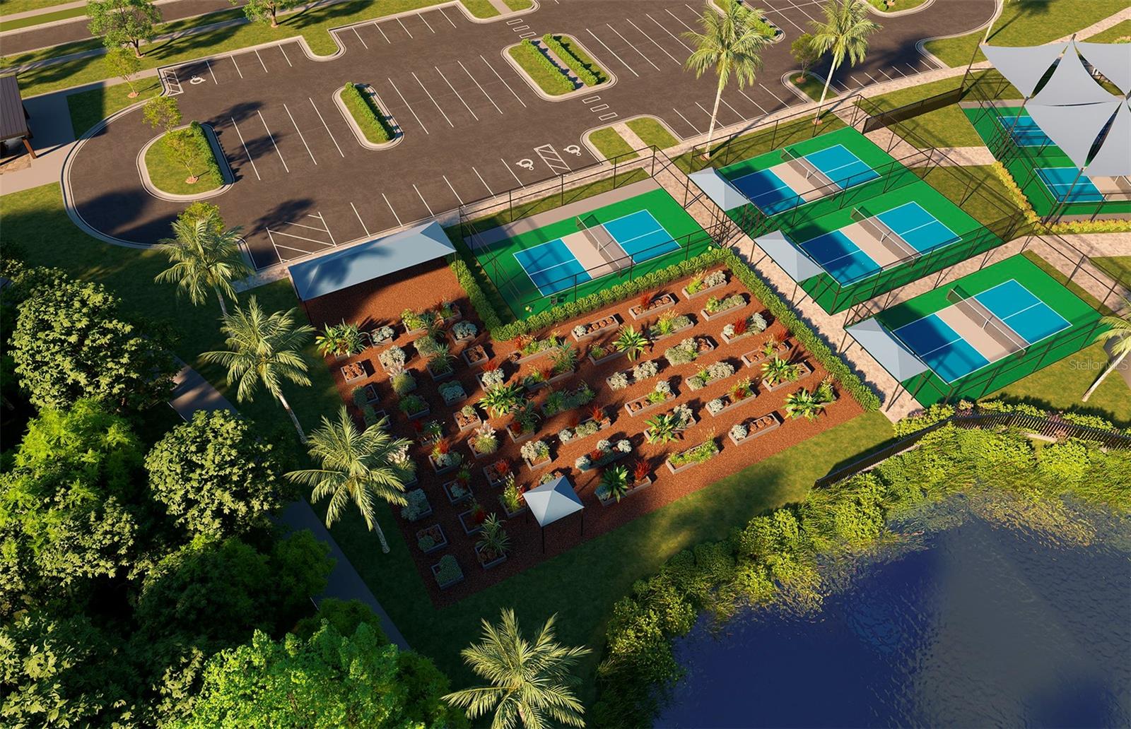 Garden & Pickleball Courts
