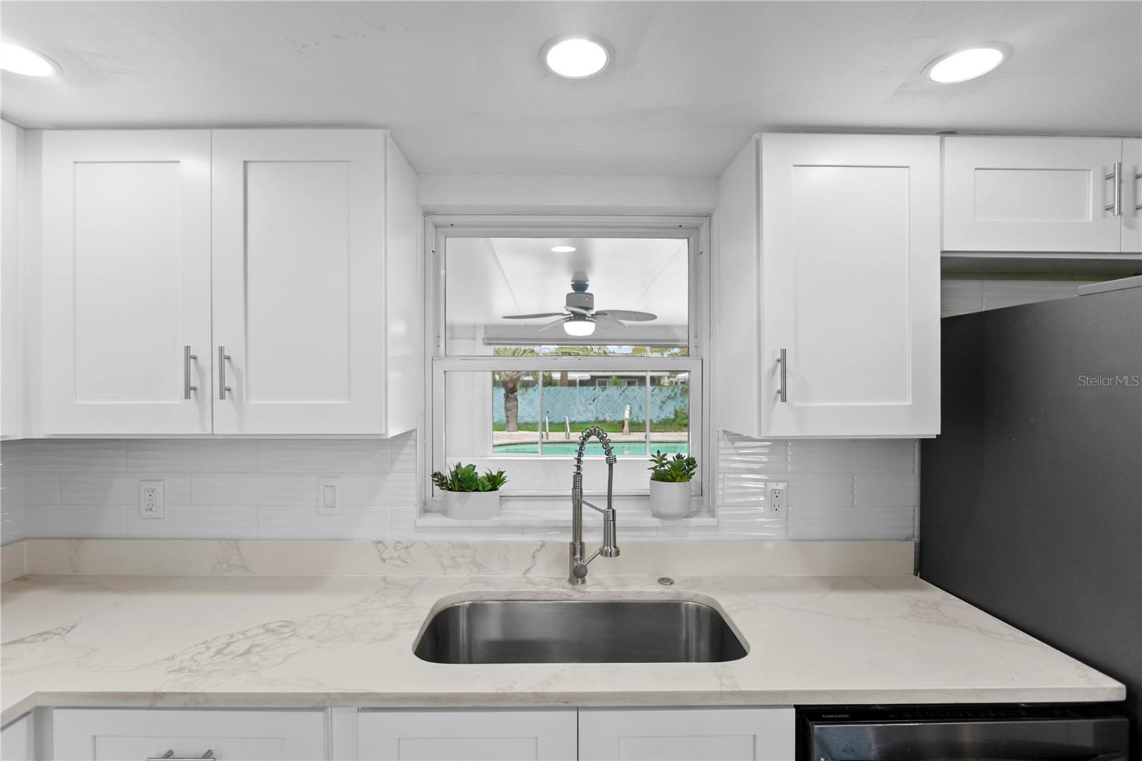 Kitchen back window