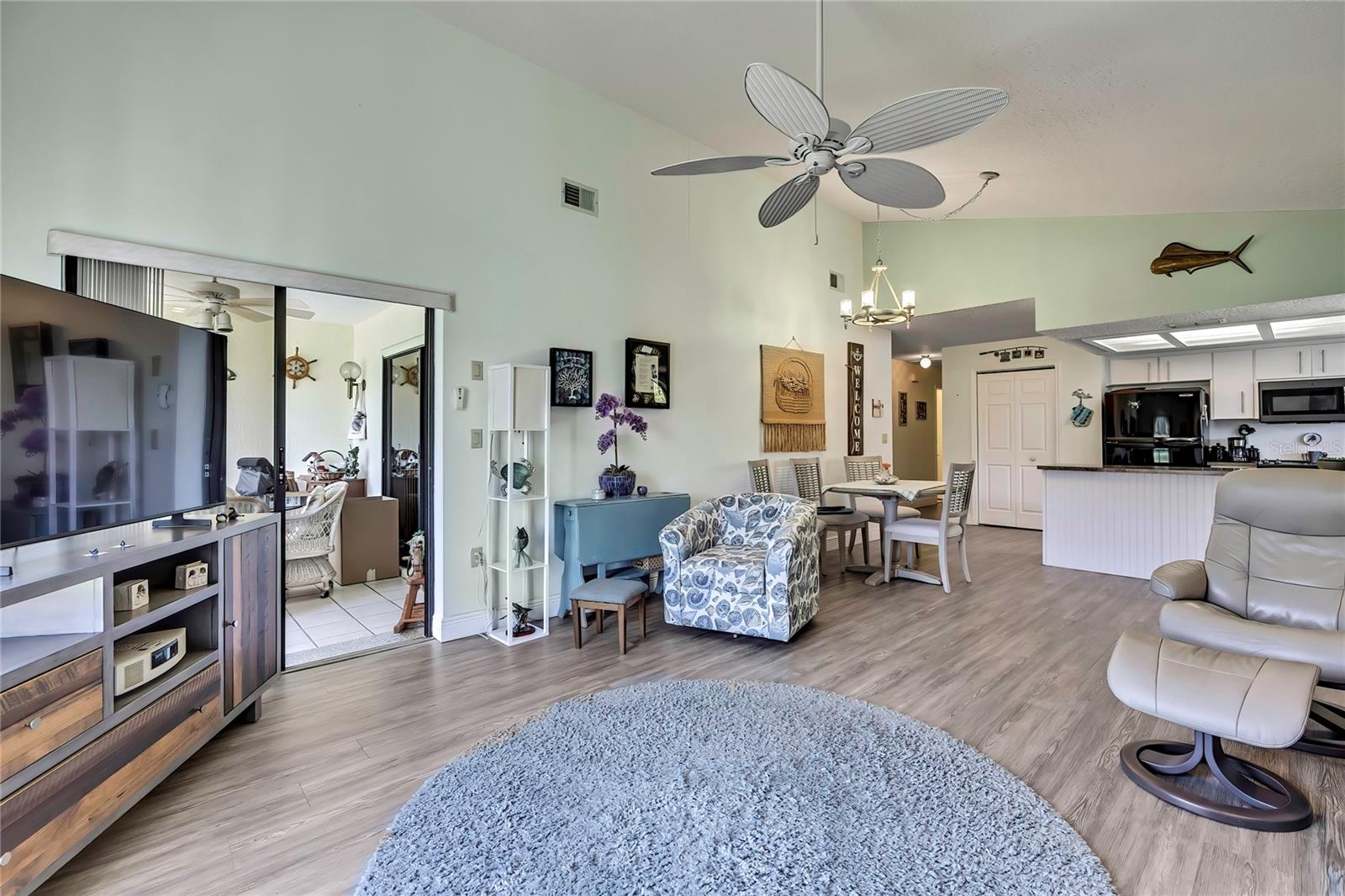 Family Room with tasteful paint colors