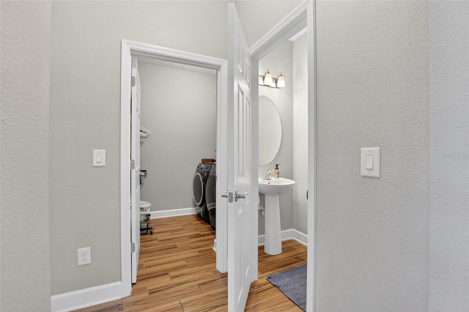 Hall to guest bath and laundry room