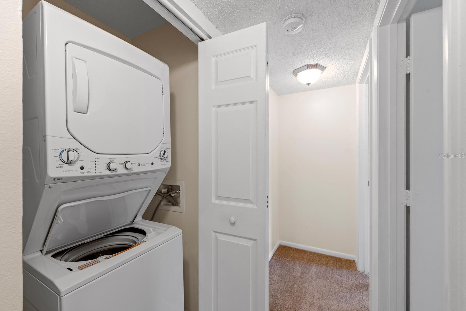 Stackable washer & dryer.