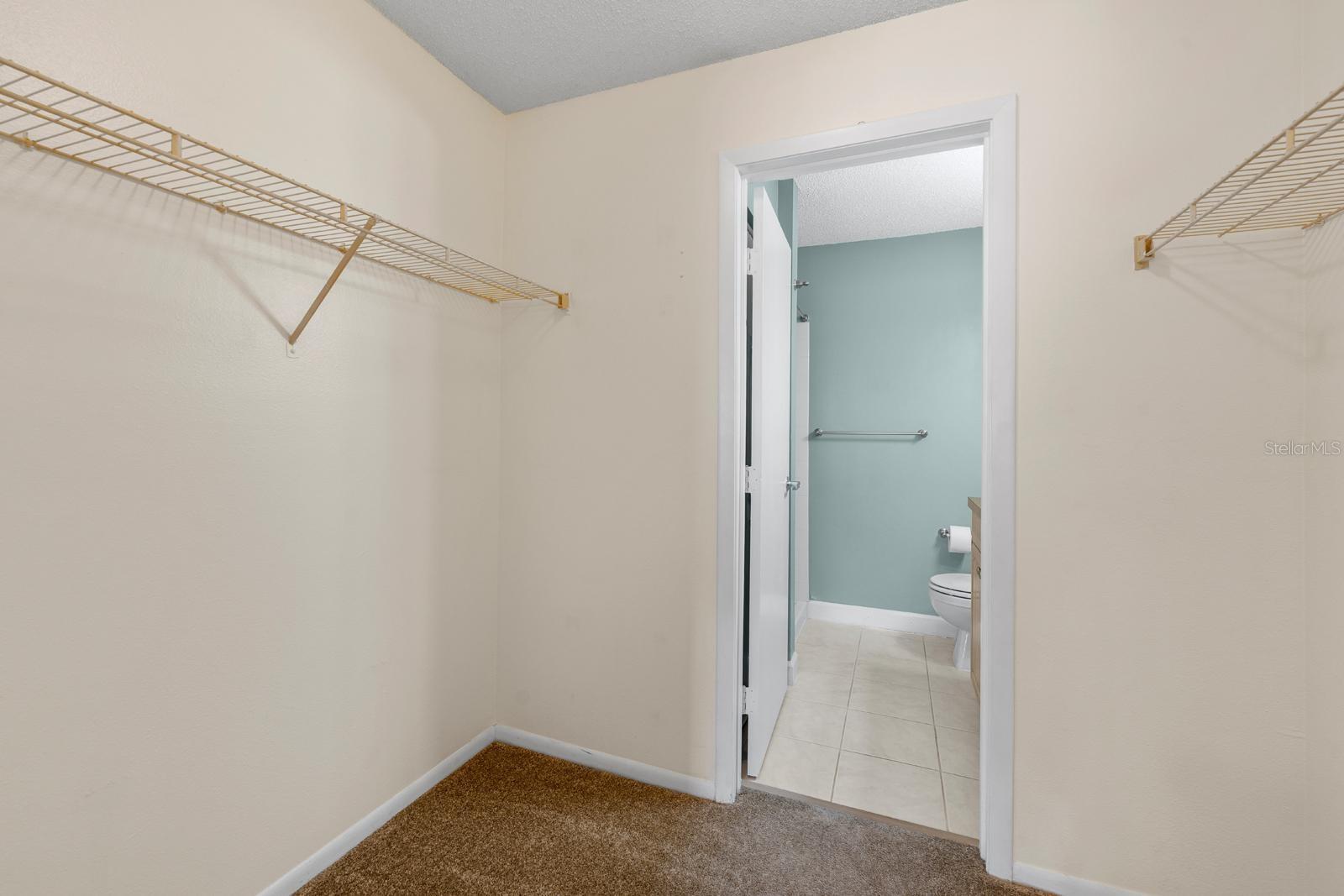 Primary Bedroom walk-in closet.