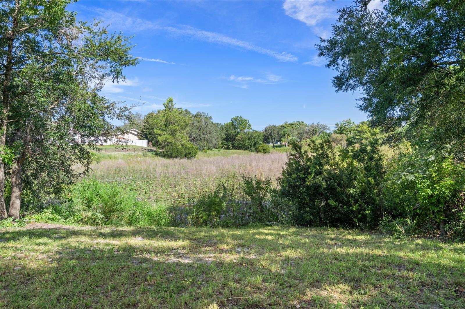 Back of property overlooks Hunter's Lake