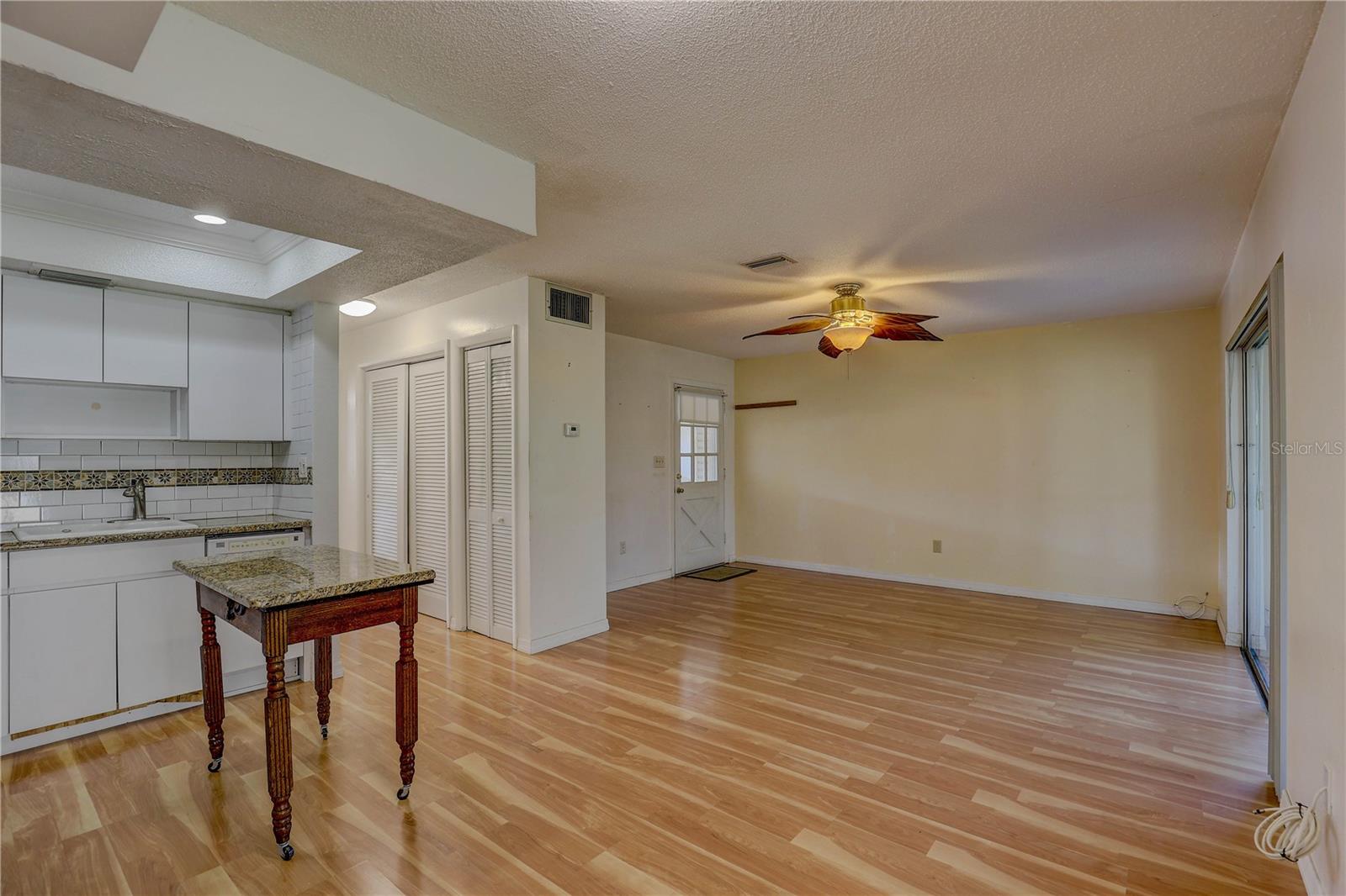 Open floor plan with Living Room & kitchen